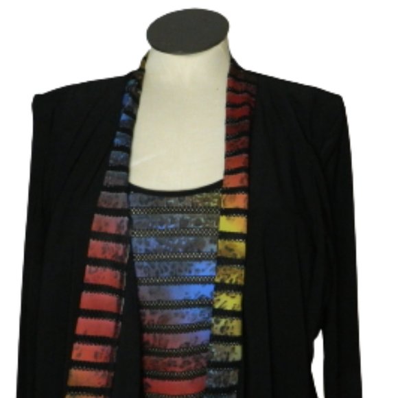 Bali Corp. $98 5445 Black/Multi 2-Fer Sz XL NWT! - Picture 2 of 4